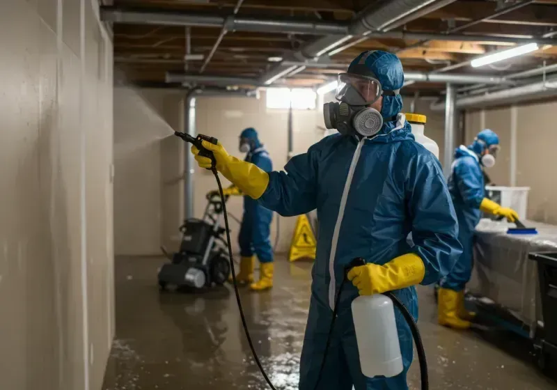 Basement Sanitization and Antimicrobial Treatment process in Mechanicsville, VA